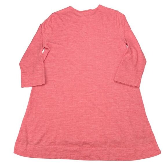 J.Jill Cozy Merino Wool Sweater Tunic Size Medium Pink Clove - Picture 5 of 6